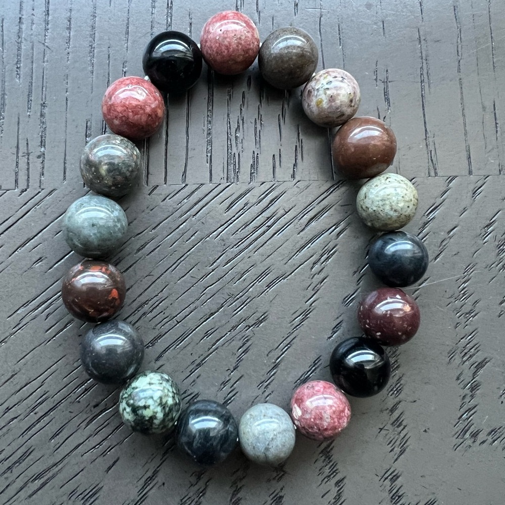 Ocean agate bracelet 12mm